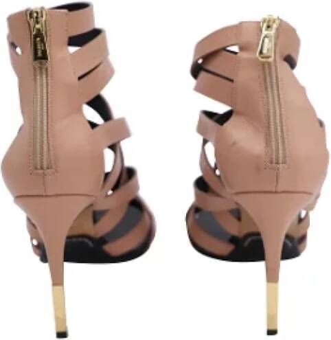 Balmain Pre-owned Leather sandals Pink Dames