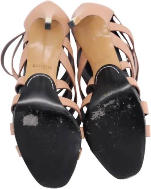 Balmain Pre-owned Leather sandals Pink Dames