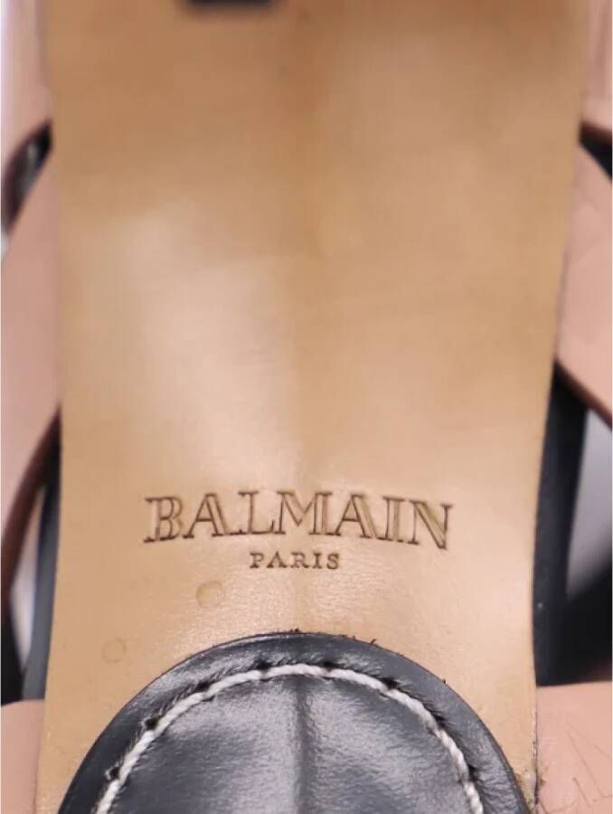 Balmain Pre-owned Leather sandals Pink Dames