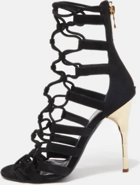 Balmain Pre-owned Suede sandals Black Dames