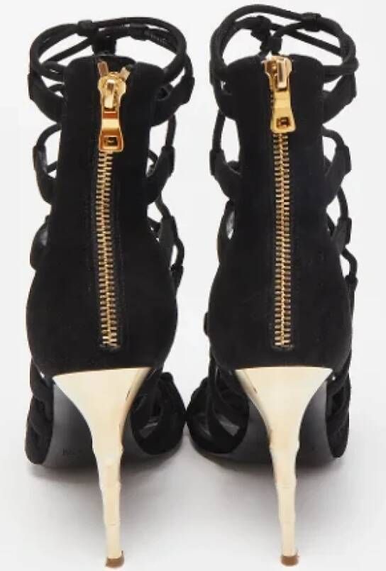 Balmain Pre-owned Suede sandals Black Dames