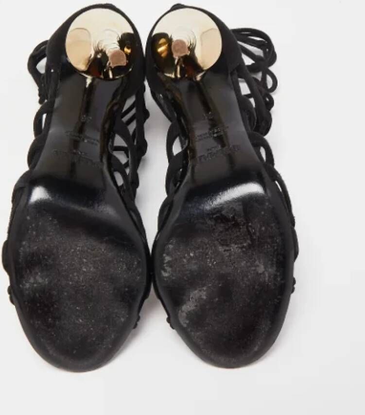 Balmain Pre-owned Suede sandals Black Dames