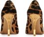 Balmain Moneta leopard print leather stilettos Brown Dames - Thumbnail 4