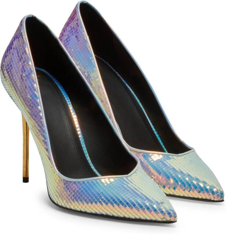 Balmain Ruby iridescent leather stilettos Meerkleurig Dames