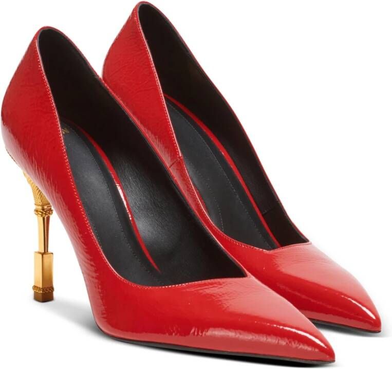 Balmain Moneta patent leather courts Rood Dames