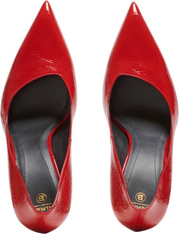 Balmain Moneta patent leather courts Rood Dames