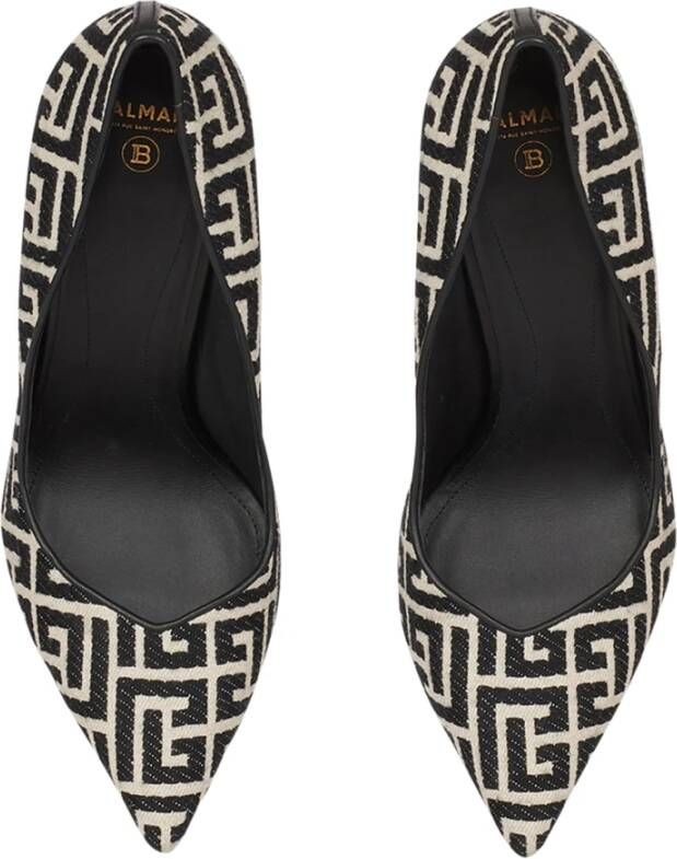 Balmain Ruby stilettos with jacquard monogram Zwart Dames