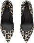 Balmain Elegante Ivory Jacquard Pumps met Gouden Stiletto Hak Black Dames - Thumbnail 2