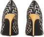 Balmain Elegante Ivory Jacquard Pumps met Gouden Stiletto Hak Zwart Dames - Thumbnail 3