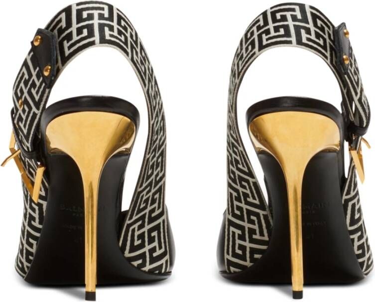 Balmain Ruby slingback pumps met monogram Zwart - Foto 3