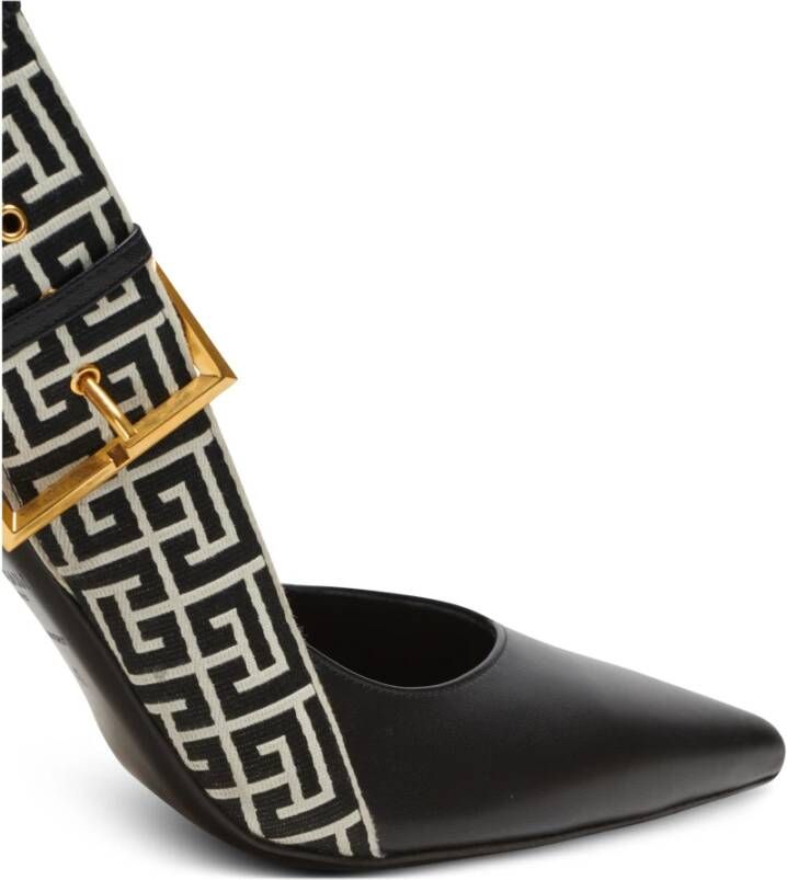 Balmain Ruby slingback pumps met monogram Zwart - Foto 4