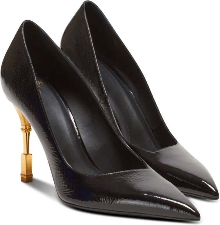 Balmain Moneta pumps met puntige neus Zwart - Foto 3