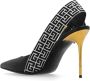 Balmain Ruby slingback pumps met monogram Zwart - Thumbnail 8