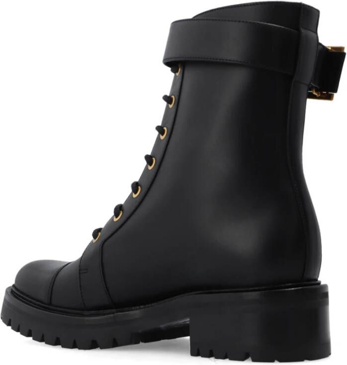 Balmain Ranger leren combat boots Zwart - Foto 10