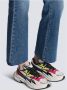 Balmain Ren-rij Leren En Nylon Sneakers Multicolor Dames - Thumbnail 3