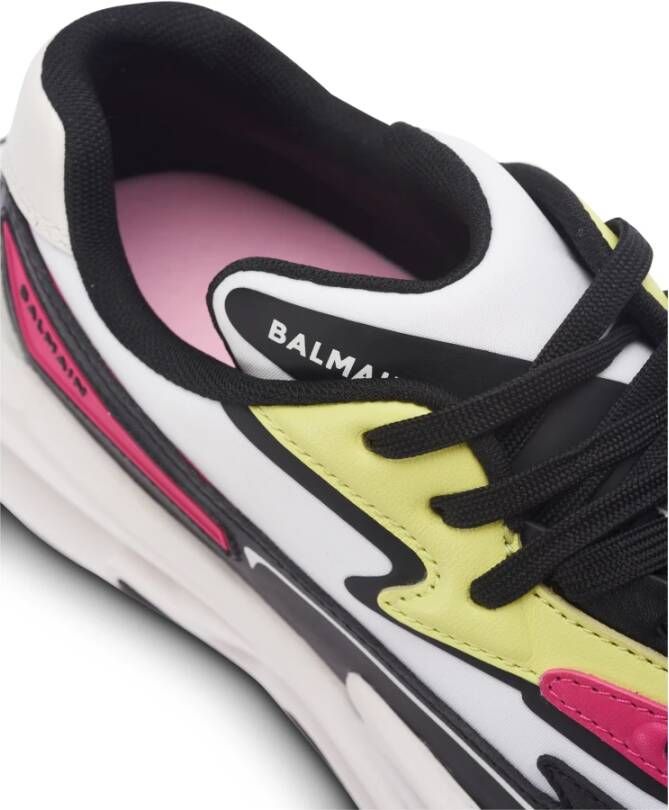 Balmain Ren-rij Leren En Nylon Sneakers Multicolor Dames