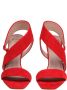 Balmain Rode Suède Sandalen met Vierkante Neus Red Dames - Thumbnail 3