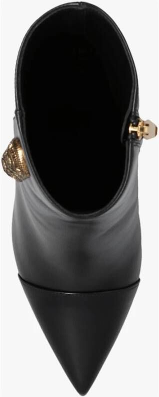 Balmain Stiletto enkellaarzen verfraaid met knoop Zwart - Foto 9
