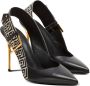 Balmain Witte Hak Slingback in Ruby Kalfsleer & Monogram White Dames - Thumbnail 7