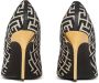Balmain Elegante Ivory Jacquard Pumps met Gouden Stiletto Hak Black Dames - Thumbnail 3