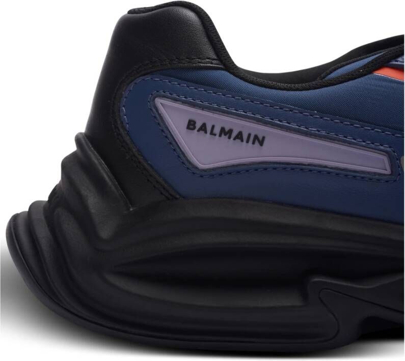 Balmain Run-Row leren en nylon sneakers Multicolor Heren