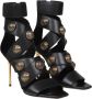 Balmain Zwarte Gouden Ss23 Dames Sandalen Zwart Dames - Thumbnail 2