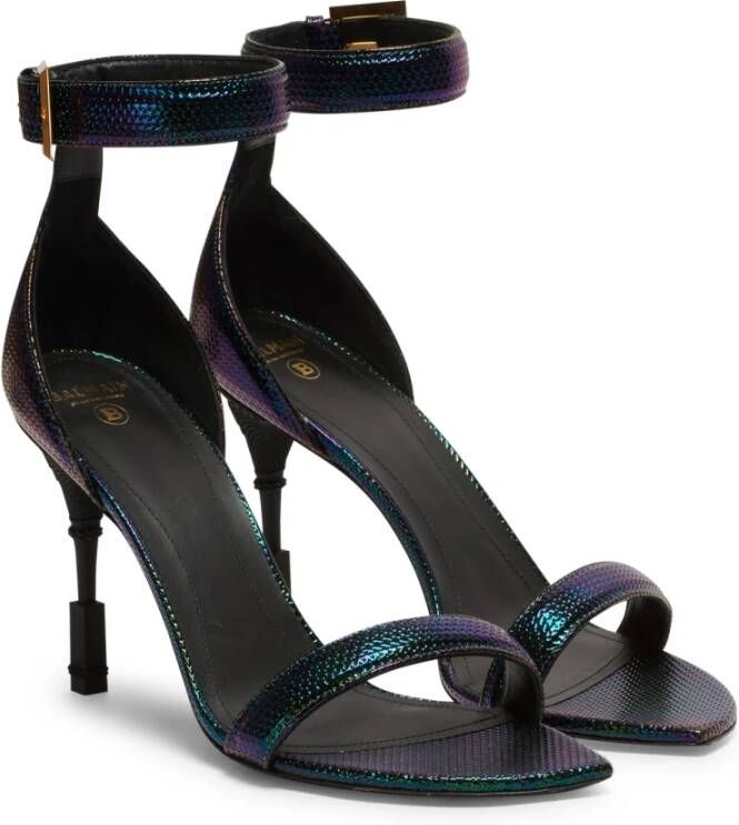Balmain Sandales Moneta en cuir iridescent Meerkleurig Dames