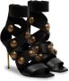 Balmain Alma leather sandals Zwart Dames - Thumbnail 2