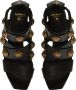 Balmain Alma leather sandals Zwart Dames - Thumbnail 3