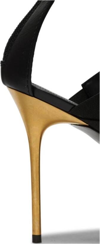 Balmain Alma leather sandals Zwart Dames