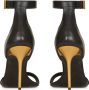 Balmain Leather Uma sandals Black Dames - Thumbnail 4