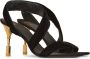 Balmain Suede Moneta sandalen Black Dames - Thumbnail 7