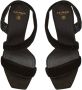 Balmain Suede Moneta sandalen Black Dames - Thumbnail 8