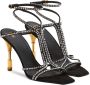 Balmain Moneta suède en kristallen sandalen Black Dames - Thumbnail 2