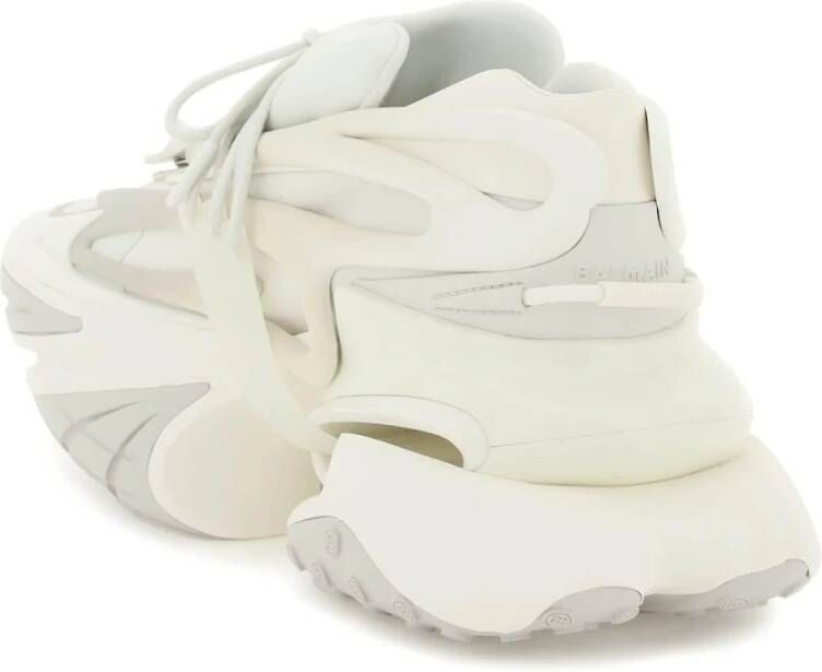 Balmain Eenhoorn Sneakers Nylon Elastaan Rubber TPU White Dames