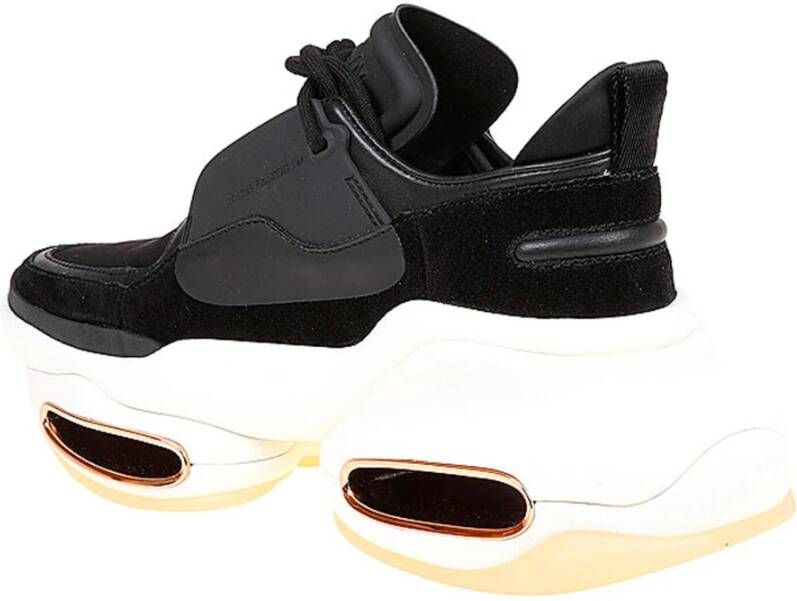 Balmain Dames Leren en Stoffen Sneakers Zwart Dames
