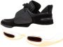 Balmain Zwarte Leren en Stoffen Sneakers Black Dames - Thumbnail 3