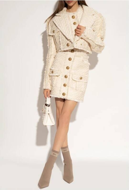 Balmain Skye enkellaarzen met hak Beige Dames