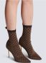 Balmain Bruine Slip-on Laarzen met Geribbelde Manchet en Stiletto Hak Brown Dames - Thumbnail 2