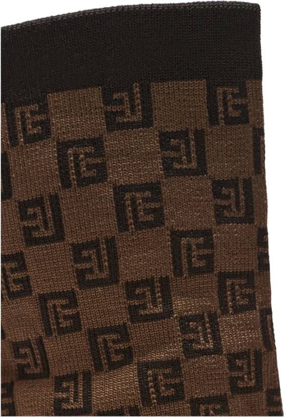 Balmain Skye laarzen met jacquard Bruin - Foto 6