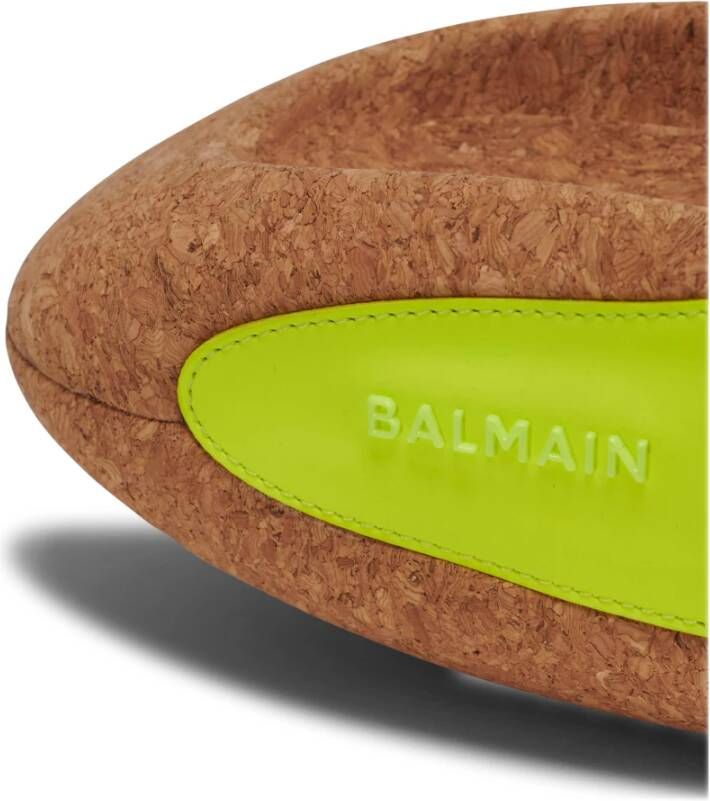 Balmain B-It leather and cork mules Geel Heren
