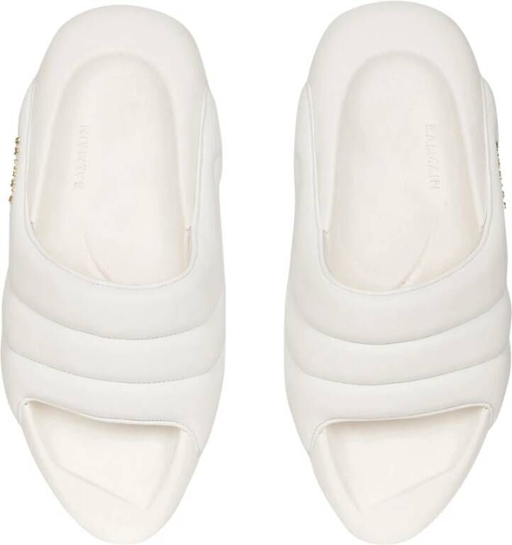 Balmain B-It quilted leather mules Wit Dames