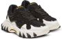 Balmain B-East trainer in leather suede and mesh Zwart Dames - Thumbnail 7