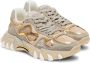 Balmain B-East trainer in leather suede and mesh Yellow Dames - Thumbnail 6