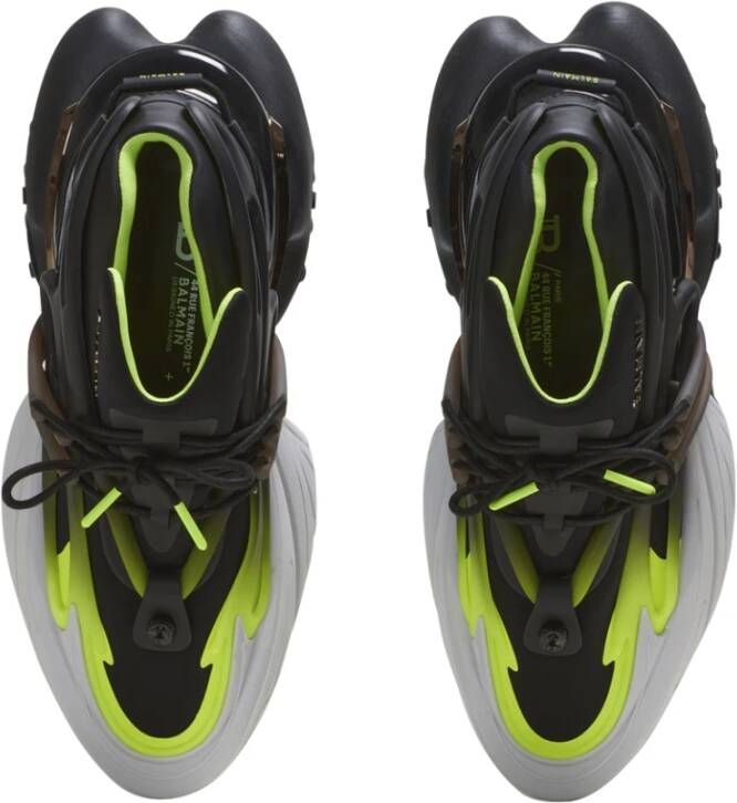 Balmain Fluorescerende eenhoorn sneakers van neopreen en leer. Meerkleurig Heren