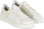 Balmain B-Court gemonogrammeerde nylon en leren trainers White Dames - Thumbnail 2