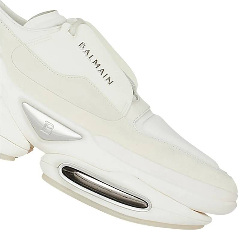 Balmain B-Bold lage trainers in neopreen en suède White Heren - Foto 5