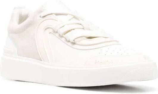 Balmain Luxe Leren Sneakers Wit Heren