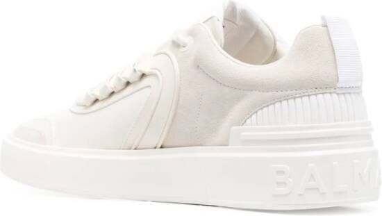 Balmain Luxe Leren Sneakers Wit Heren