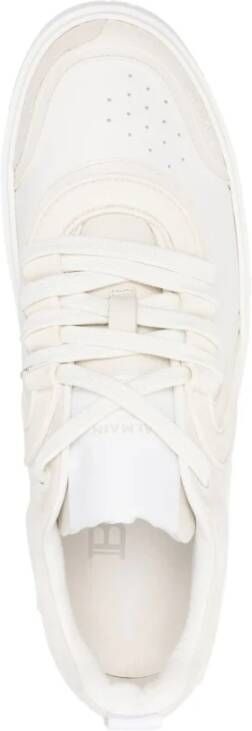Balmain Luxe Leren Sneakers Wit Heren